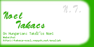 noel takacs business card